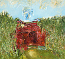 'Red House in a Clearing' by Reg Livermore