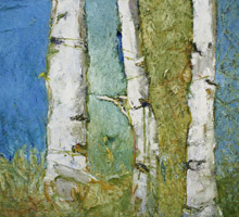 ' Three Canoe Birches' by Reg Livermore